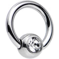 16G 1/4 Crystal BCR Captive Ring Created with Crystals