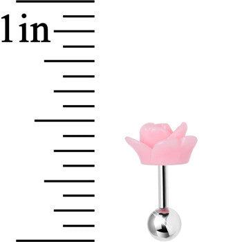 16G Baby Pink Courtship Rose Cartilage Tragus Earring
