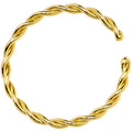 18G 3/8 Gold IP Annealed Steel Seamless Braided Circular Ring