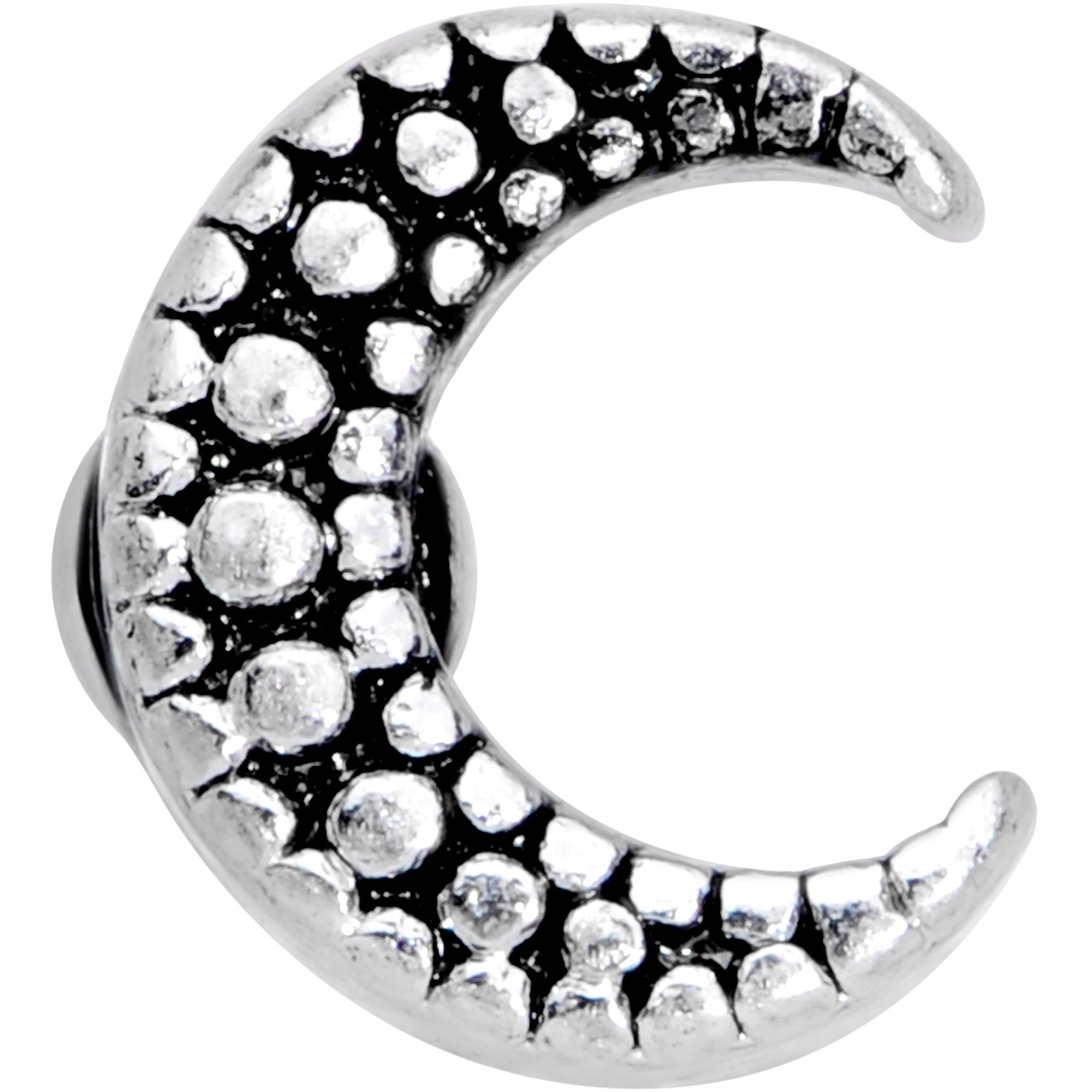 20G 5/16 Textured Crescent Moon Nose Bone