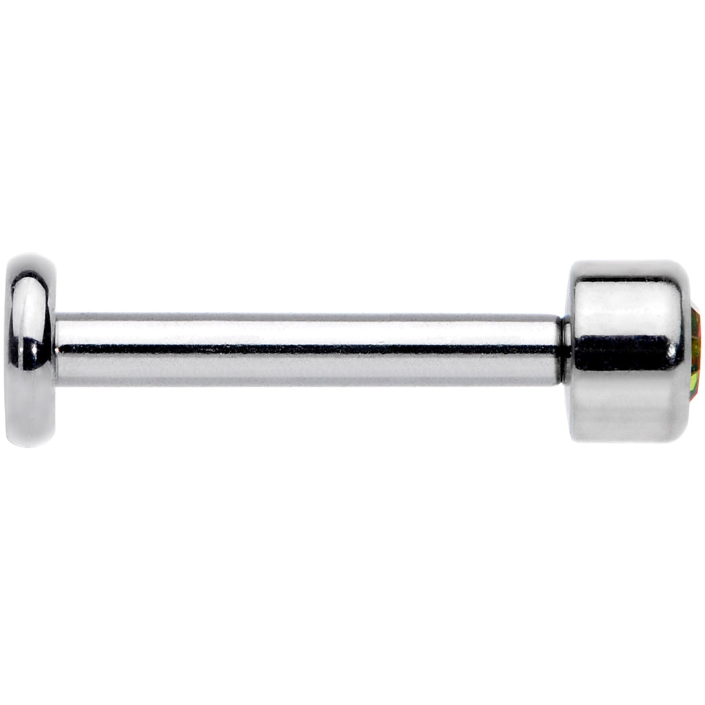 16G 5/16 Vitrail Gem Grade 23 Titanium Internally Threaded Labret