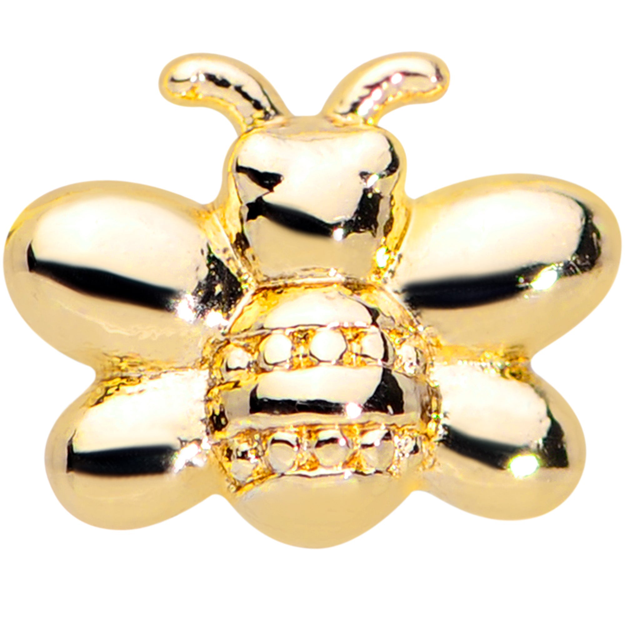 16G 1/4 Gold Tone Simply Stylish Bee Cartilage Tragus Earring