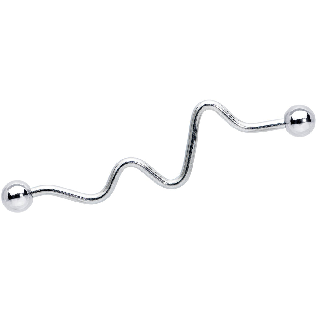 14G Loops Waves Industrial Project Bar 40mm Set of 5
