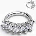 16G 5/16 Princess Cubic Zirconia Bendable Hoop