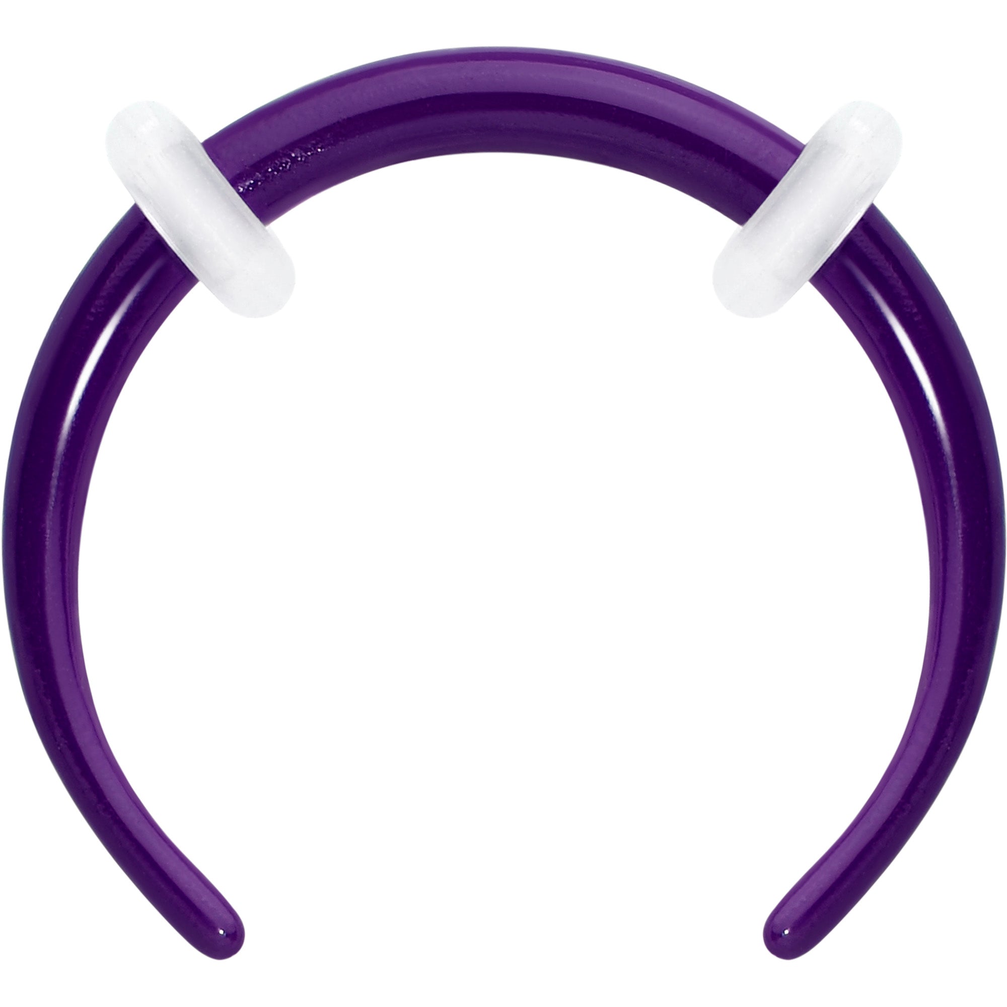 Stainless Steel Crescent Pincher Septum Ring - 14G and 16G