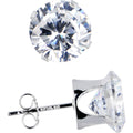 925 Sterling Silver 8mm CZ Round Stud Earrings