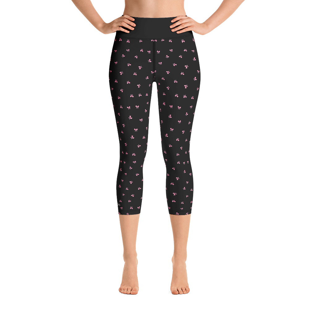 PETIT BOW CAPRI LEGGINGS • BLACK