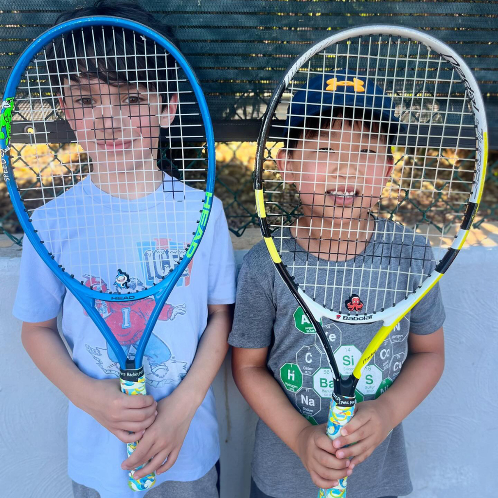 Shark Tennis Overgrip Tape and Matching Shock Absorbing Dampener for Tennis Racket