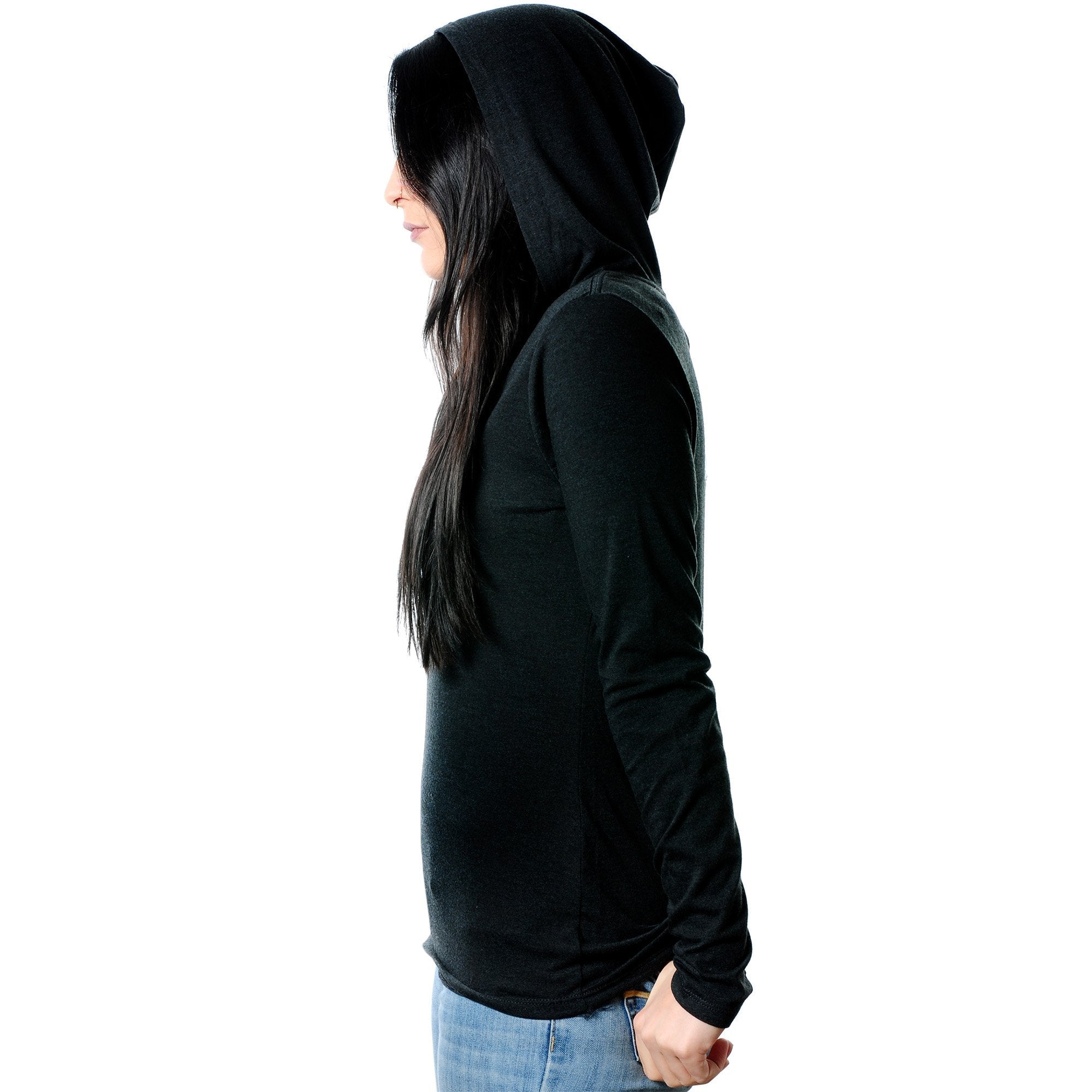 oof! Black Tapered Long Sleeve Hoodie
