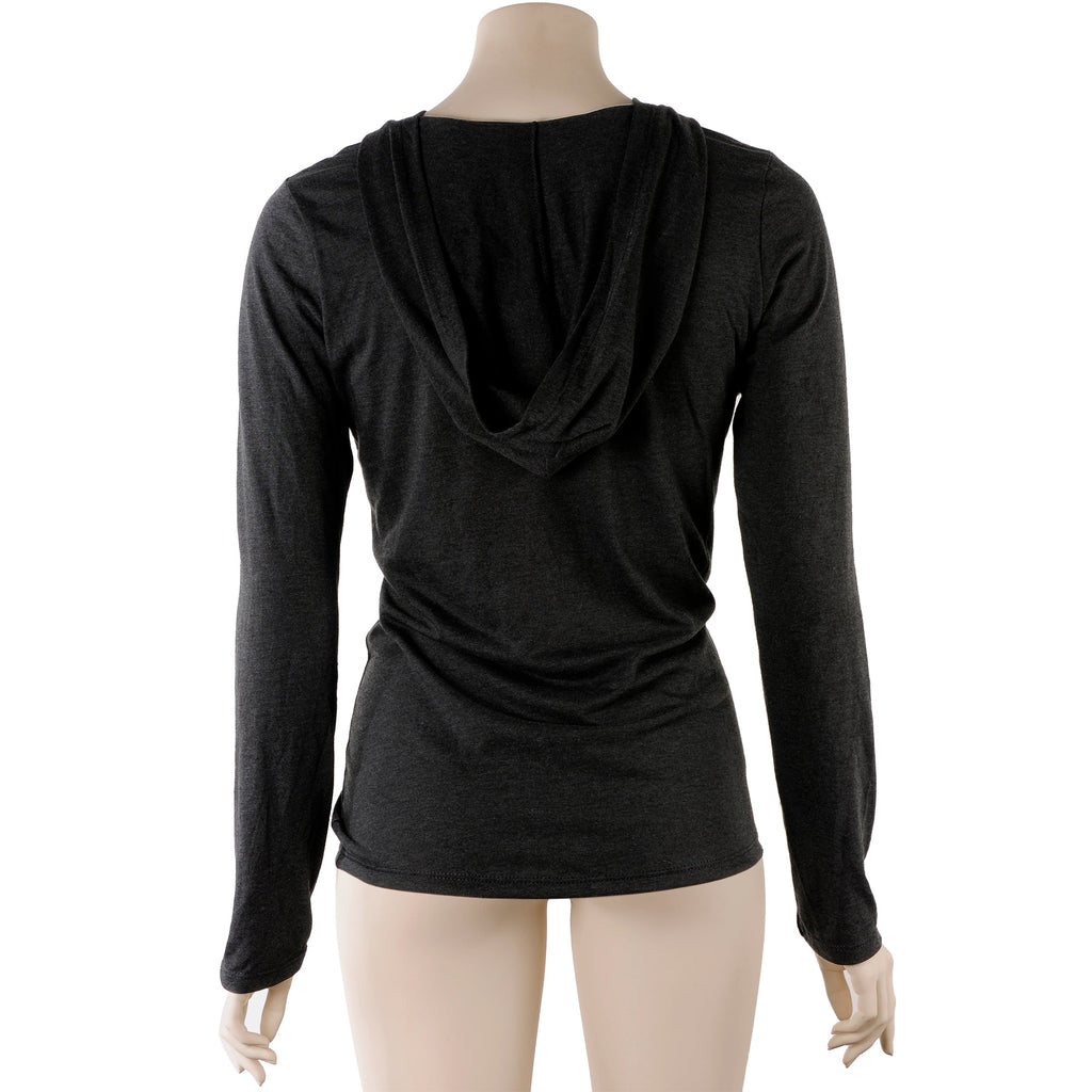 Halloween Glow in the Dark Ghost Boobies Tee Tapered Long Sleeve Hoodie