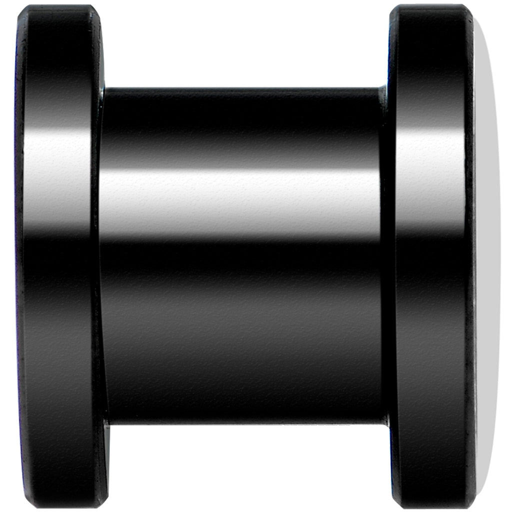 Blue Grenade Black Anodized Screw Fit Plug Set 0G