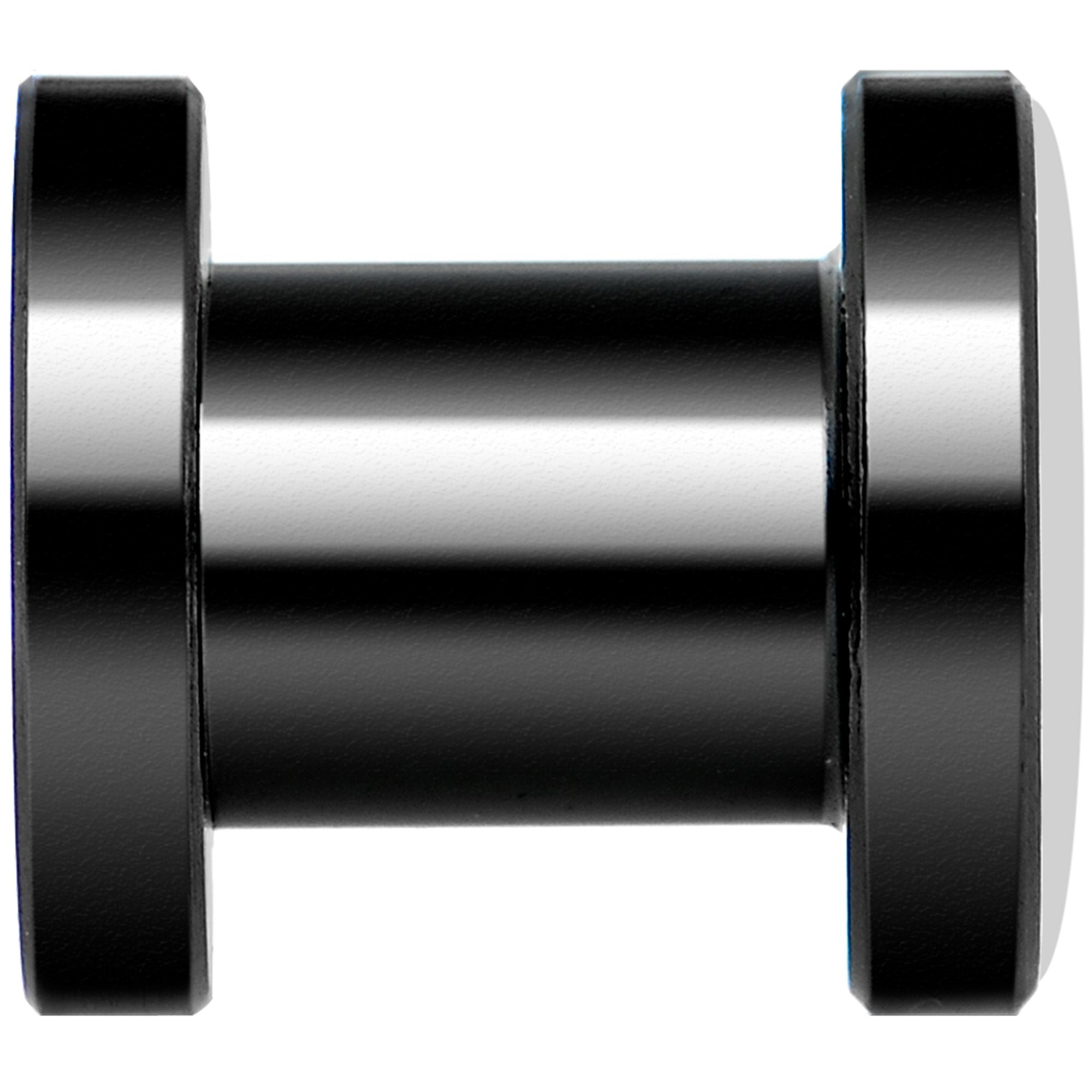 Black Red Distressed Star Black Anodized Screw Fit Plug Set 2G