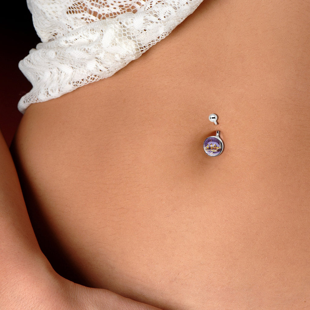 Advent Christmas Village Belly Ring