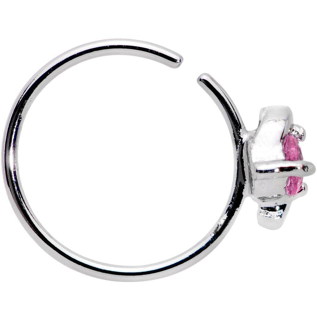 20G 3/8 Pink Gem Sassy Seamless Circular Ring